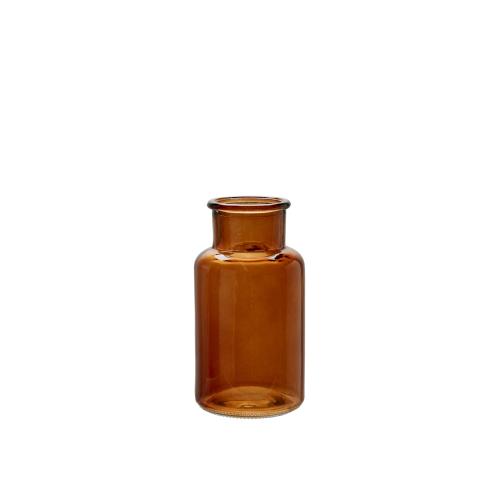 Glassflaske - Rustikk - Rav - 2 stk - 7 x 13 cm - 6 x 10 cm - www.frokenfraken.se