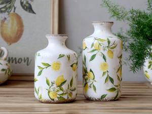 Krukke - Vase - Sitron - Ø10 x H21 cm - www.frokenfraken.se