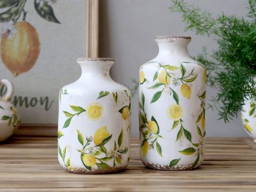 Krukke - Vase - Sitron - Ø10 x H21 cm - www.frokenfraken.se