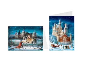 Julekort Adventskalender - Slott - www.frokenfraken.se