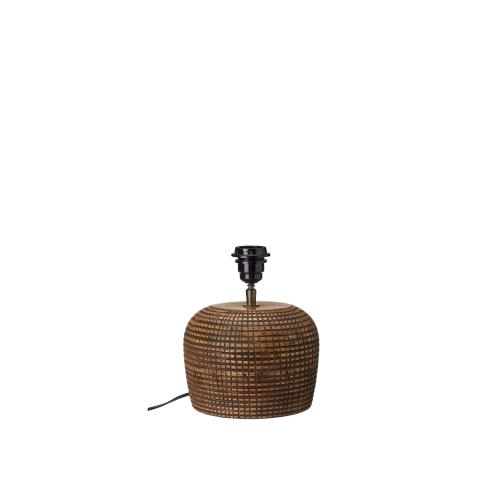 Lampfot - 2-pakning - Aura - Tre med rute mønster - 20 x 21 cm - www.frokenfraken.se