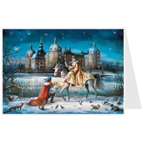 Julekort Adventskalender - Slott - www.frokenfraken.se