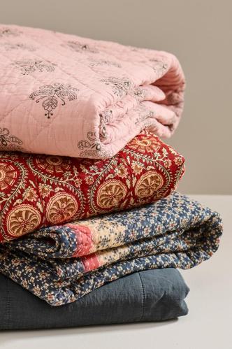 Plæd - jordnæra mønster - 130 x 170 cm - www.frokenfraken.se