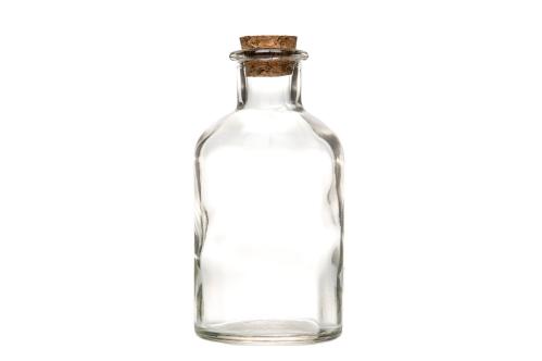 Glasflaske med kork - Vase eller Lysestake - 12 cm - www.frokenfraken.se