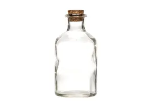 Glasflaske med kork - Vase eller Lysestake - 12 cm - www.frokenfraken.se