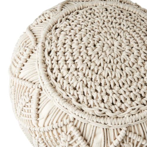 Sittepuff - Elfenben - Ø40 x 35 cm - www.frokenfraken.se