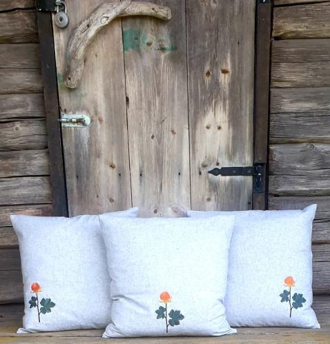 Kuddfodral - Hjortron - Mitten - Ljusgrå - 50 x 50 cm - www.frokenfraken.se