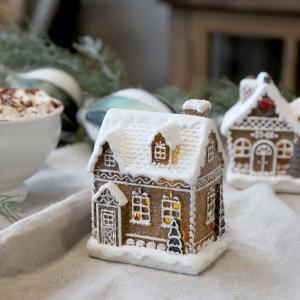 Pepperkakehus – LED – 10 x 8 x 6 cm - www.frokenfraken.se