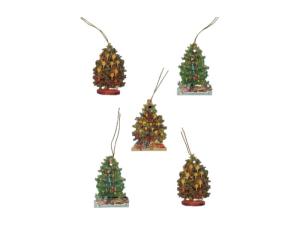 Juleetiketter – Juletre – 5 stk – 9 x 5 cm - www.frokenfraken.se
