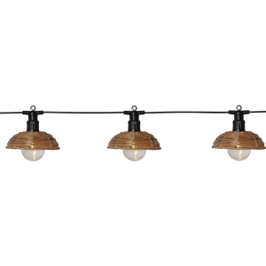 Lyslenke - Svart kunstrotting - 6 lamper - Utendørs - 3,5 m - www.frokenfraken.se