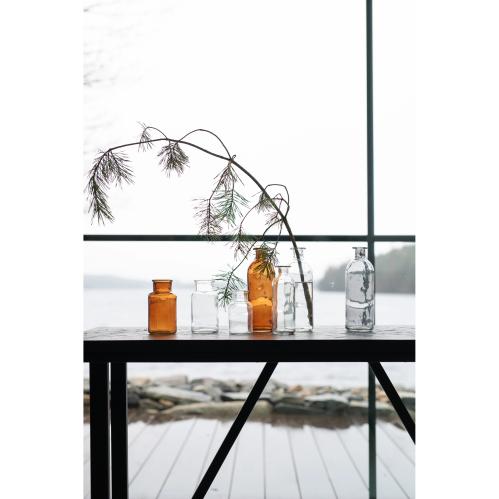 Glassflaske - Rustikk - Rav - 2 stk - 7 x 13 cm - 6 x 10 cm - www.frokenfraken.se
