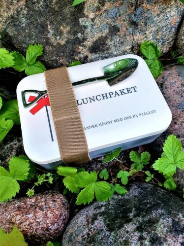 Matboks - Lunsjpakke - Hvit/Grå - 18 x 12 cm x 6.5 cm - www.frokenfraken.se