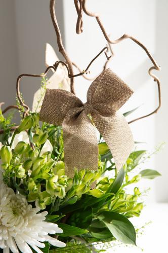 Heng – Sløyfe – Metalino – Gull – 1 stk – 10 x 12 cm - www.frokenfraken.se