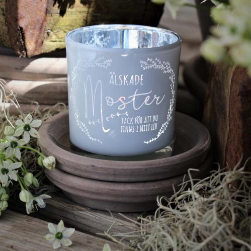 Lyslykt - Kjære Moster - Mai-lykt for Barnekreftfondet - 7 x 8 cm - www.frokenfraken.se