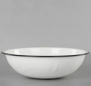 Vask - Emalje Hvit - Ø30 cm - Dekorasjon - www.frokenfraken.se