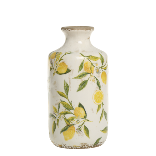Krukke - Vase - Sitron - Ø10 x H21 cm - www.frokenfraken.se