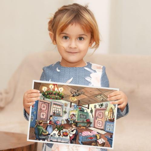 Adventskalender - Lantkök 40-tal - A4 - www.frokenfraken.se