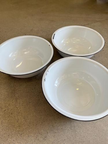 Tvättfat - Emalj Vit - 40 cm - www.frokenfraken.se