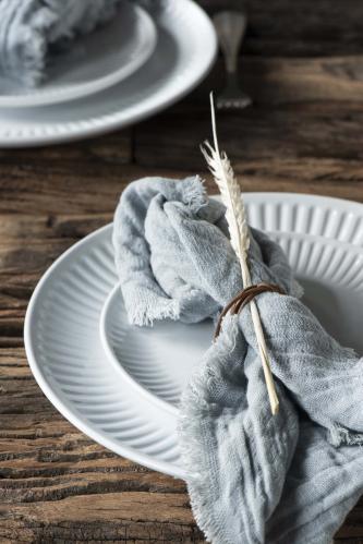 Tygserviett dobbeltvevd lyseblå - 40 x 40 CM - www.frokenfraken.se