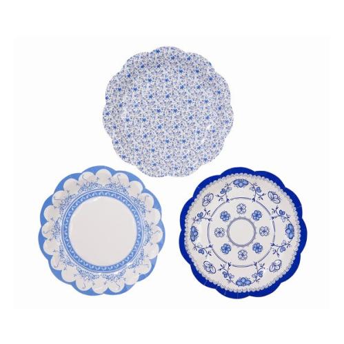 Papptallerkener - Assiette - Porselenblå - 17 cm - www.frokenfraken.se