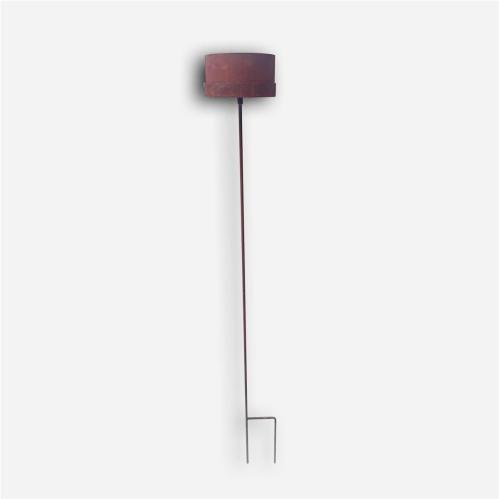 Fakkelholder på pinne – Rust – Ildkrukke – 118 cm - www.frokenfraken.se