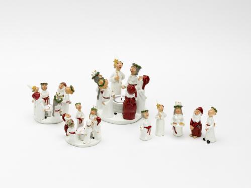 Adventsstake – Tomtering – Hvit - Ø23 x 8,5 cm - www.frokenfraken.se