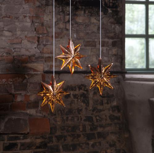 Adventsstjerne - Metall Mini - 25 cm - www.frokenfraken.se