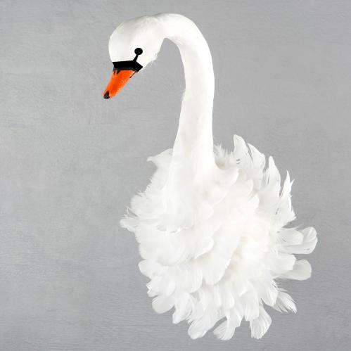 Svan - Svanhode Hvit for vegg - 60 cm - www.frokenfraken.se