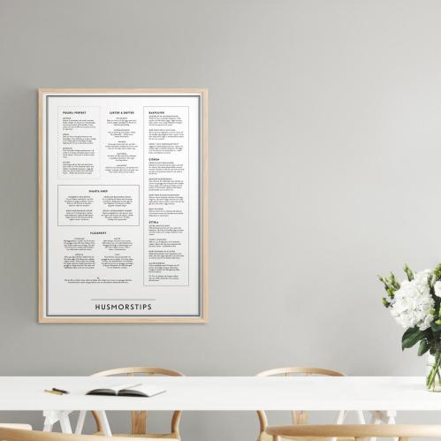 Plakat - Husmorstips - 30 x 40 cm - www.frokenfraken.se