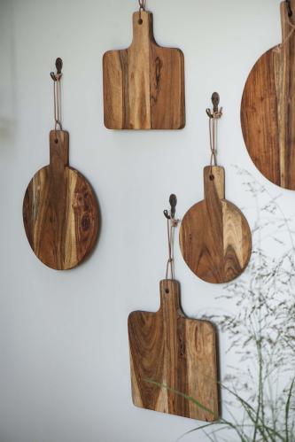 Skjærebrett i oljet akasietre - 37 x 28 x 1,5 cm - www.frokenfraken.se