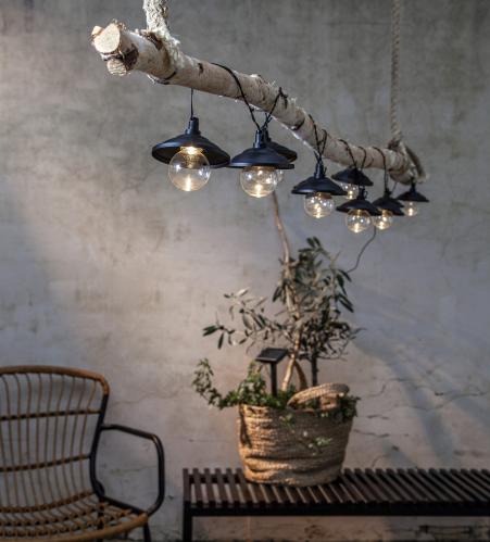 Solcelleslynge - Globe - 10 LED-pærer - 1,8 m - www.frokenfraken.se