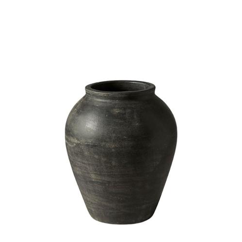 Urna/Vas/Krukke - Svartmelert - 31 cm - www.frokenfraken.se