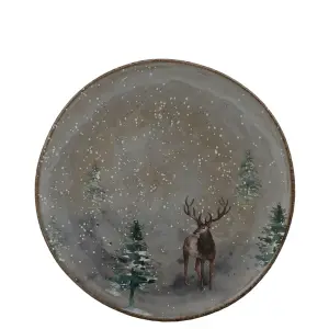 Tallerken - Hjort/Vinter - Ø21 cm - www.frokenfraken.se