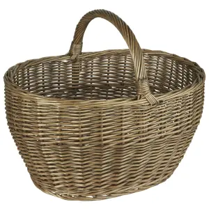Kurv med håndtak - Brun - 45 cm - www.frokenfraken.se