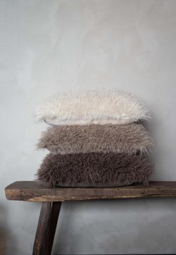 Kuddfodral - CURLY - OFFWHITE - 48 x 48 CM - www.frokenfraken.se