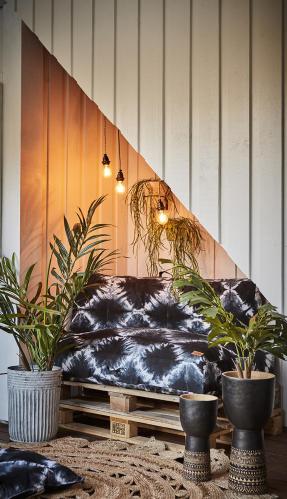 Ryggpute til palle - Svart/hvit - 117 x 40 cm - www.frokenfraken.se