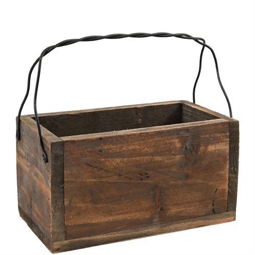 Trækurv - Med metallhåndtak - 25,5 x 26 cm - www.frokenfraken.se