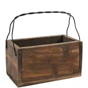 Trækurv - Med metallhåndtak - 25,5 x 26 cm - www.frokenfraken.se