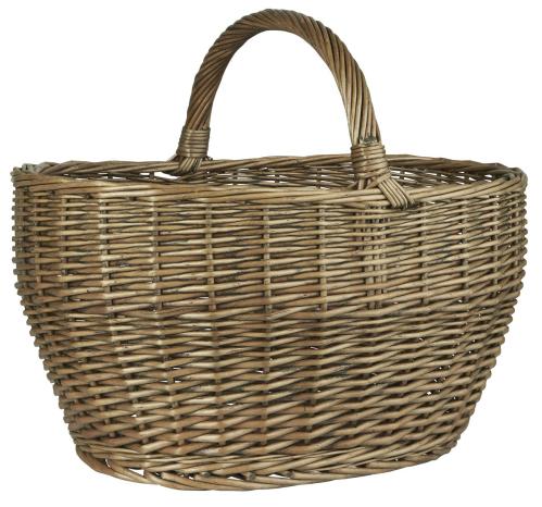 Kurv med håndtak - Brun - 45 cm - www.frokenfraken.se