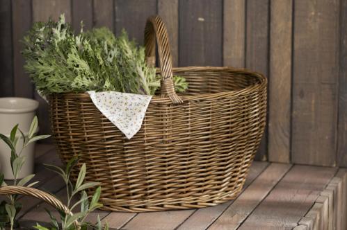 Kurv med håndtak - Brun - 45 cm - www.frokenfraken.se