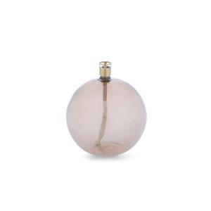 Oljelampe - Glass - Rund Boll - Champagne - Ø11 cm - www.frokenfraken.se