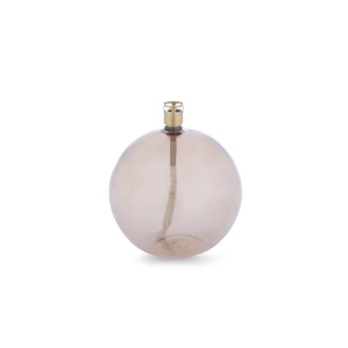 Oljelampe - Glass - Rund Boll - Champagne - Ø11 cm - www.frokenfraken.se