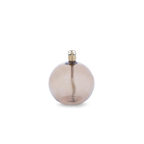 Oljelampe - Glass - Rund Boll - Champagne - Ø9 cm - www.frokenfraken.se