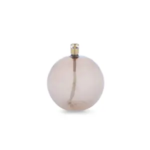 Oljelampe - Glass - Rund Boll - Champagne - Ø11 cm - www.frokenfraken.se