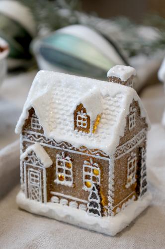 Pepperkakehus – LED – 10 x 8 x 6 cm - www.frokenfraken.se