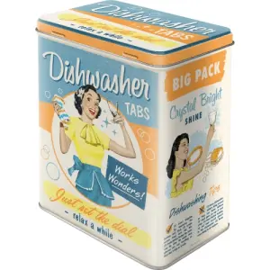 Plåtburk - Oppvaskmaskintabletter - L - www.frokenfraken.se