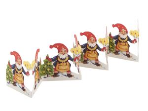 Julpynt - Gammaldags Pappersrad - Tomte med grenljus - 8 x 60 cm - www.frokenfraken.se