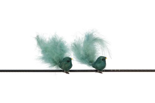 Fågel med clips - Grønn - 9 cm - www.frokenfraken.se
