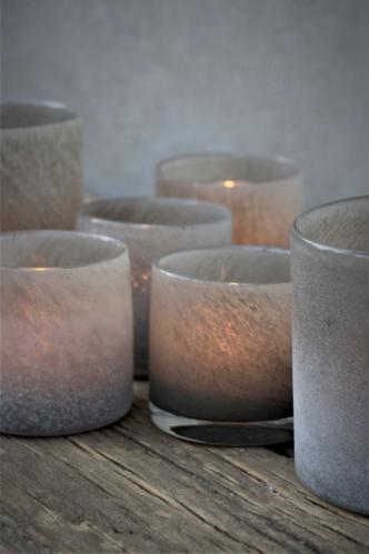 Lyslykt - Lumiere Sage Frost - 12 x 12 cm - Bidra til Barncancerfonden - www.frokenfraken.se