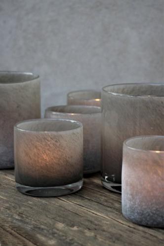 Lyslykt - Lumiere Sage Frost - 12 x 12 cm - Bidra til Barncancerfonden - www.frokenfraken.se